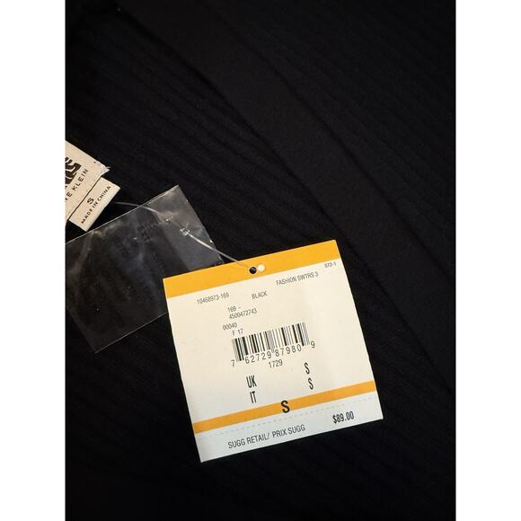 NWT Anne Klein Black Ribbed Long Sleeve Button Up Sweater Top Womens Size Small - Picture 6 of 14